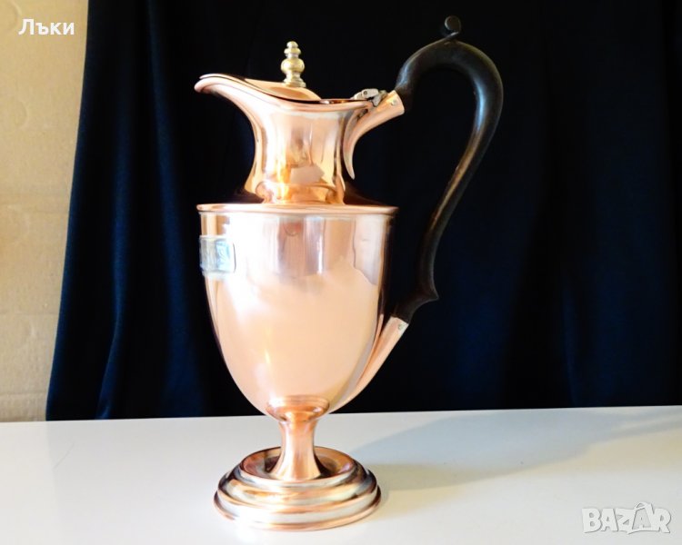 Медна кана за ракия,чай,кафе,медна вода,с капак. , снимка 1