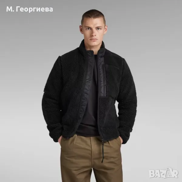 С ЕТИКЕТ! Оригинално мъжко яке G-Star RAW в черно, снимка 1