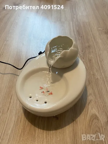 Керамична поилка/воден фонтан за котки, снимка 1