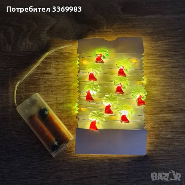LED светеща верига с мотив „палма“ – 20 лампички, 190 см, снимка 1