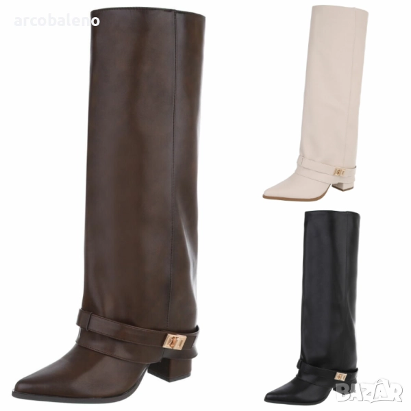 Дамски ботуши на висок ток, 3цвята , снимка 1