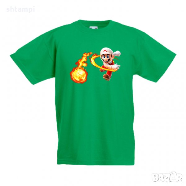 Детска тениска Супер Марио Super Mario Fireball, снимка 1