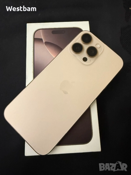 Iphone 16 pro max 256гб златен без забележки, снимка 1