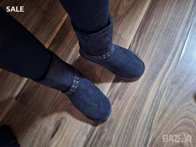 Черни Велурени Боти, снимка 5 - Дамски боти - 48273279