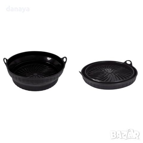4372 Сгъваема силиконова тавичка за еър фрайър форма за Airfryer, снимка 2 - Съдове за готвене - 43696168