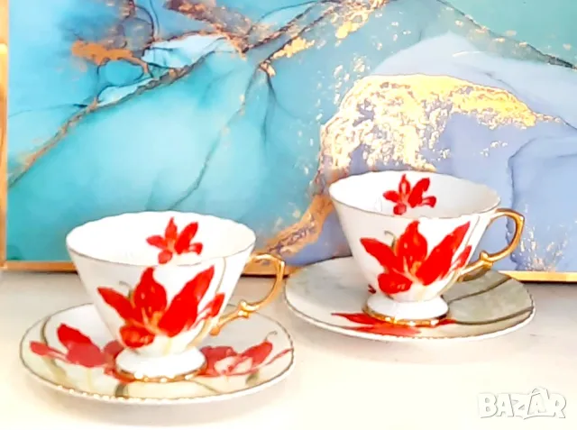 Чаши и комплекти за кафе от костен порцелан 🤩Черен Петък, Порцелан Y o L i S a до - 50 % , снимка 12 - Сервизи - 28394633