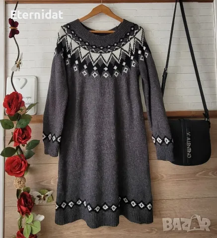 Рокля плетиво вълна и акрил ELLOS , снимка 4 - Рокли - 49098091