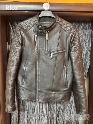 Biker Leather Jacket Dsquared2, снимка 3 - Якета - 51919576