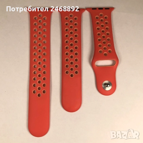 Каишка за Apple Watch 41mm, NIKE Sport Band, Bright Crimson/Gym Red, снимка 3 - Аксесоари за Apple - 52934049