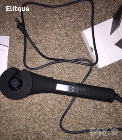 ✨ Високотехнологична керамична преса за къдрене на коса с LED дисплей – черна ✨