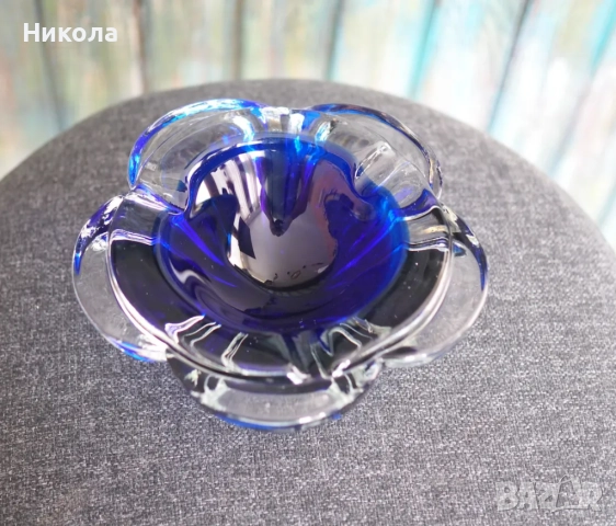 Луксозен пепелник за пури - Murano, Antonio Imperatore , Италия 1970г., снимка 2 - Други ценни предмети - 52353124