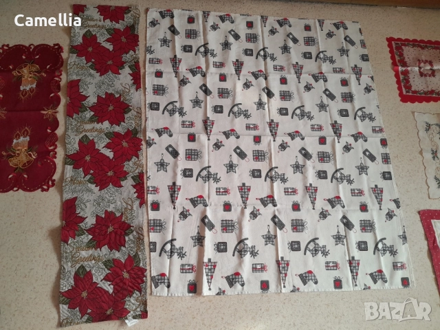 Лот: коледни покривки, снимка 3 - Декорация за дома - 52834365