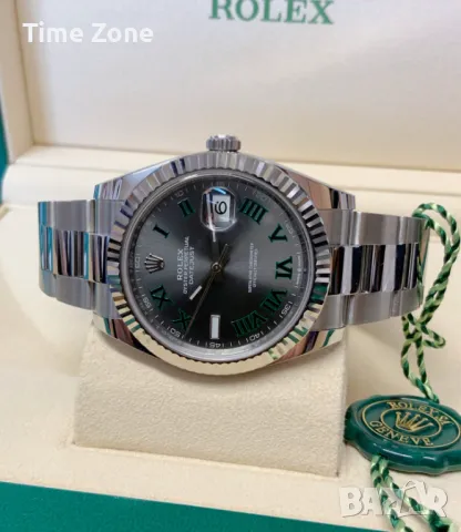 Rolex Datejust 41mm Steel Wimbledon Dial Oyster Automatic Различни Варианти, снимка 5 - Мъжки - 48183395