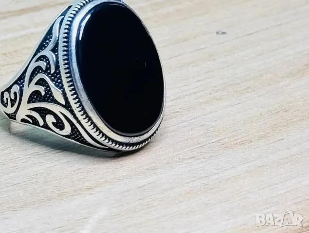 Мъжки пръстен BLACK KNIGHT неръждаема стомана, снимка 2 - Пръстени - 48595892