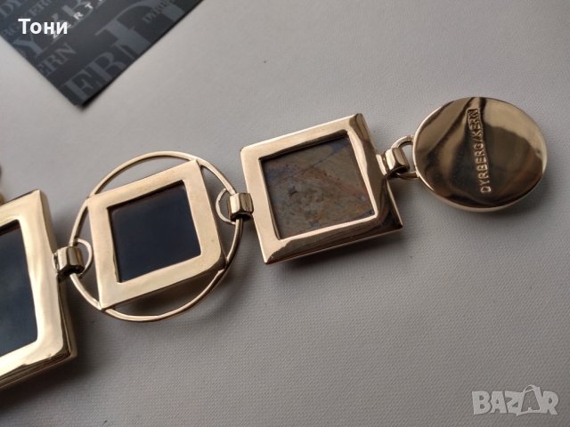  Стилно колие Dyrberg/Kern със големи камъни  Swarowski, снимка 8 - Колиета, медальони, синджири - 26110532