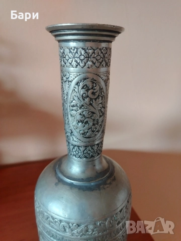 Стара сребърна красива основа за наргиле,ваза,шише..., снимка 3 - Колекции - 51600802