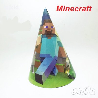 Minecraft Майнкрафт картонена Голяма парти шапка шапки рожден ден, снимка 2 - Други - 33315734