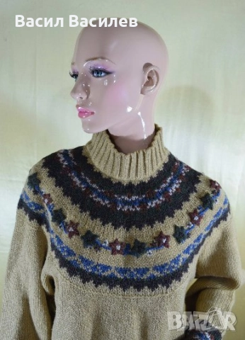 Дамски вълнен пуловер, снимка 2 - Блузи с дълъг ръкав и пуловери - 51932572