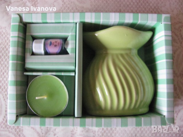 ПОдарък комплект - свещ, поставка, аромат, снимка 5 - Подаръци за жени - 28863743