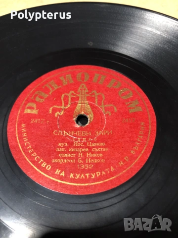 Стара българска шеллакова плоча