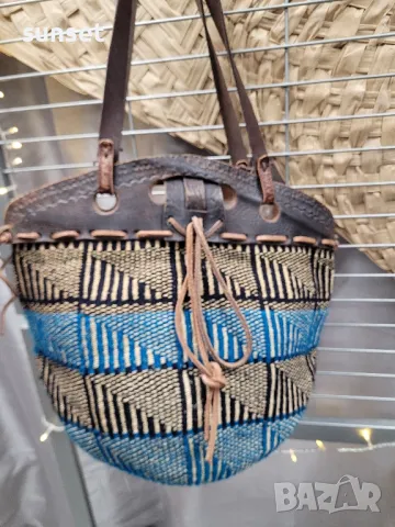 голяма ратанова кошница, плажна чанта, снимка 1