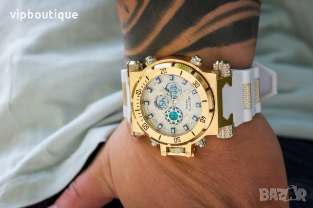 Водоустойчиви Метални Спортни Мъжки Часовници Силиконова Каишка Часовник, снимка 9 - Мъжки - 25377729