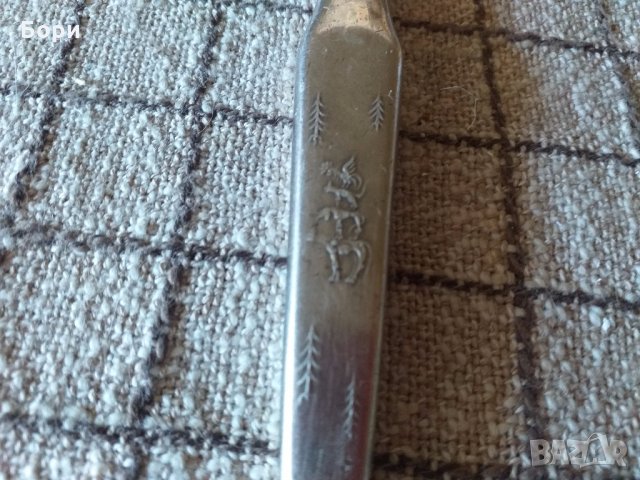 Сребърен нож Бременските музиканти, снимка 3 - Други ценни предмети - 33090727