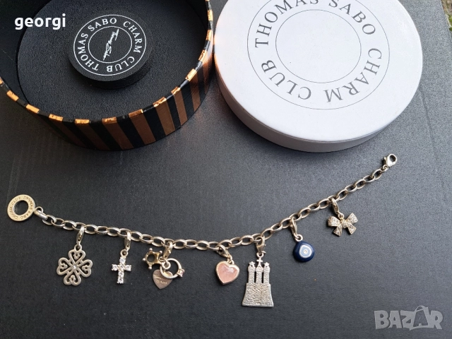 сребърна гривна Thomas sabo Charm club със 7 талисманчета 