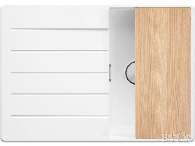 Бял кухненска мивка от гранит Копенхаген 40 Top 700х500, снимка 8 - Мивки - 50860937