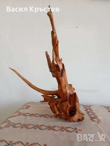 Скулптура, пластика от дърво в 4 ракурса, "Вечната гора", уникат, 1988 г., снимка 5 - Антикварни и старинни предмети - 47833100