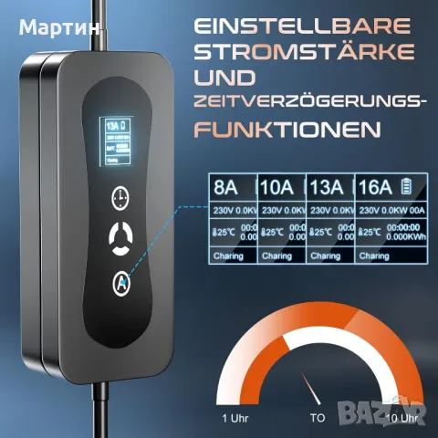 Зарядно за електромобил Type 2 Тип 2 16А 3.6KW - GEARZAAR , снимка 4 - Аксесоари и консумативи - 49893324
