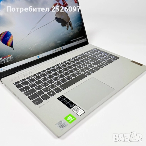 Lenovo IdeaPad 5/15,6” IPS/i5-1035G1/NVIDIA GeForce MX350/512GB NVMe, снимка 4 - Лаптопи за работа - 52035650