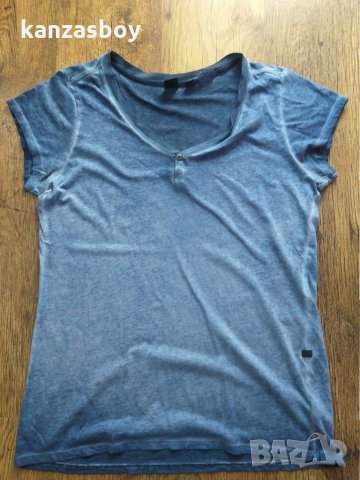 G-star REPIZ SP SLIM V T S/S - страхотна дамска тениска КАТО НОВА, снимка 5 - Тениски - 33361341