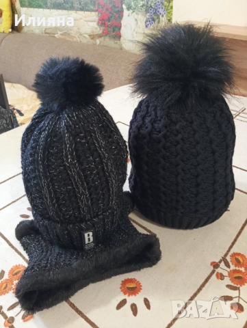 Дамски зимни шапки, снимка 12 - Шапки - 52262411