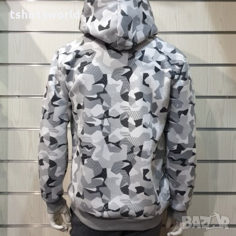 Нов мъжки камуфлажен суичър с цип и качулка, снимка 17 - Суичъри - 35565161