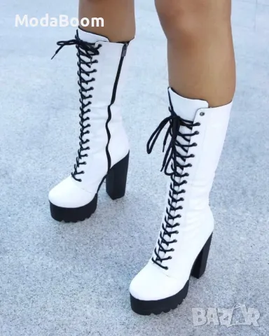 Ботуши на ток - Кожа