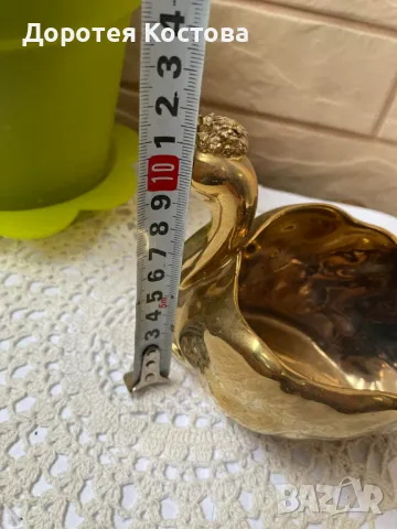 Красив позлатен порцеланов лебед от Англия , снимка 12 - Антикварни и старинни предмети - 49743060