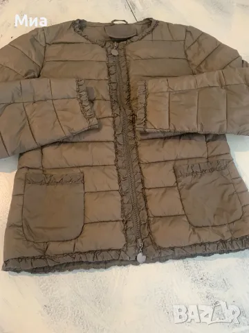 Дамско яке цвят каки с къдрички, снимка 4 - Якета - 50424272