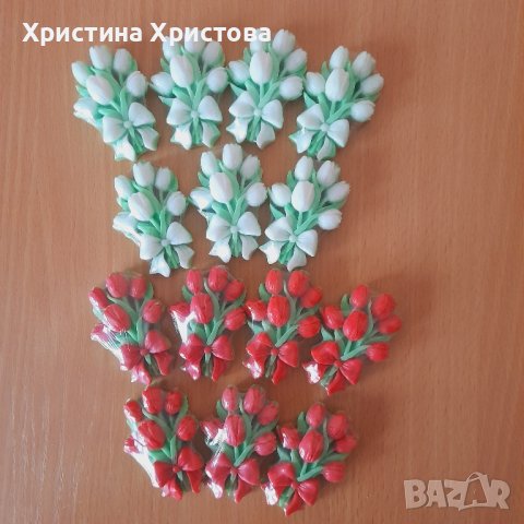 глицериново букетче от лалета , снимка 8 - Декорация за дома - 43901427