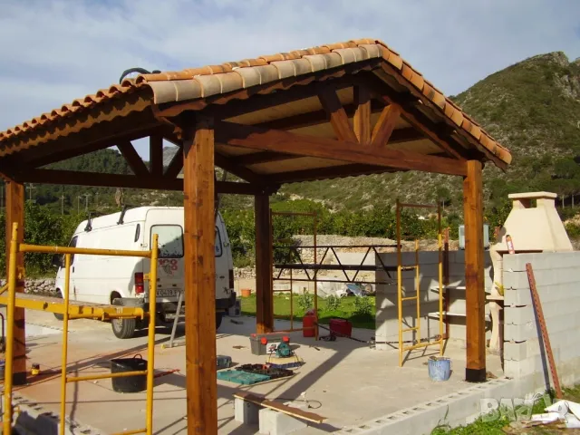 Ремонтираме вашия Покрив / Навес / Пергола  качествени материали и лакове байц / Боя за дърво, снимка 1