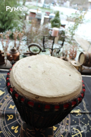 Африканска тарамбука (Djembe), снимка 6 - Антикварни и старинни предмети - 53480254