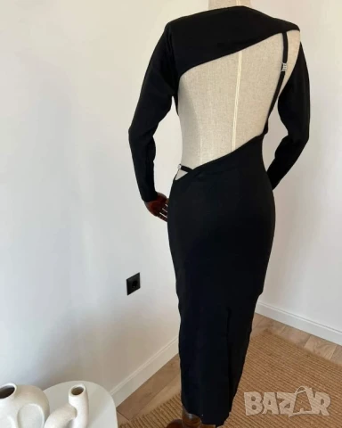 рокля с гол гръб от фино плетиво , снимка 5 - Рокли - 50877697