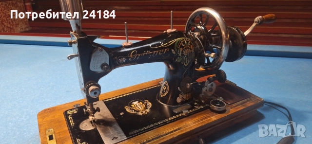 Нощна лампа уникат, изработена от шевна машина, снимка 6 - Настолни лампи - 51819380