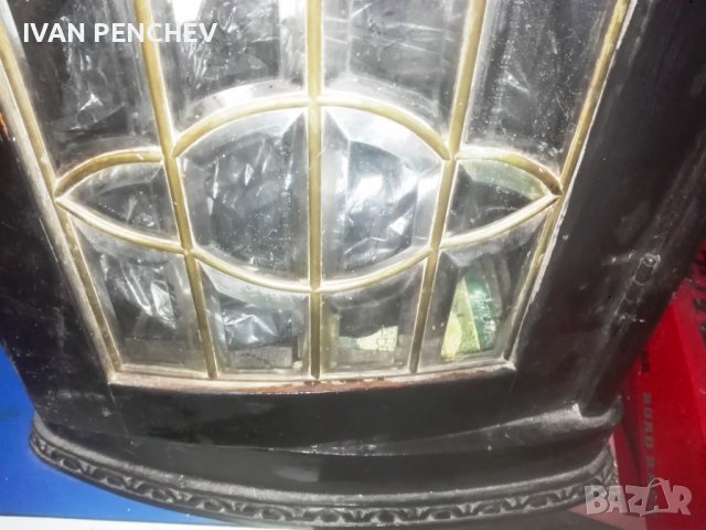 продавам старинен шкаф етажерка с уникално стъкло, снимка 3 - Бюфети - 43661059