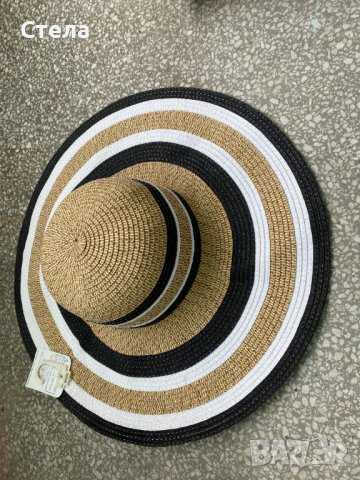 Дамска лятна шапка, голяма перферия, нова, с етикет, снимка 6 - Шапки - 37198015