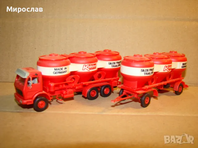 KIBRI 1:87 H0 MERCEDES ТИР КАМИОН ИГРАЧКА МОДЕЛ ЦИСТЕРНА, снимка 3 - Колекции - 48269526