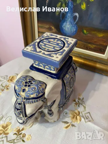 Винтидж керамичен слон в перфетно състояние. , снимка 6 - Антикварни и старинни предмети - 49695012