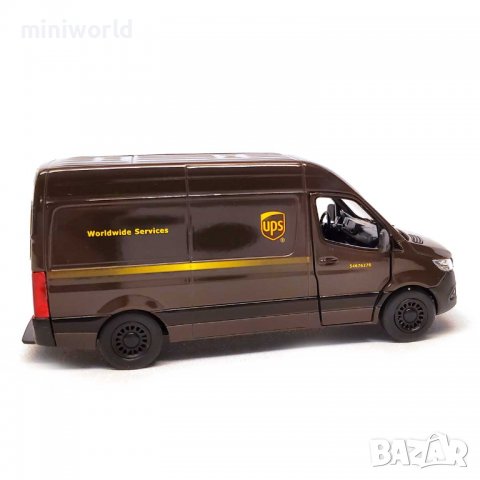 Mercedes-Benz Sprinter DHL - мащаб 1:48 на KinSmart моделът е нов в кутия, снимка 5 - Колекции - 36513865