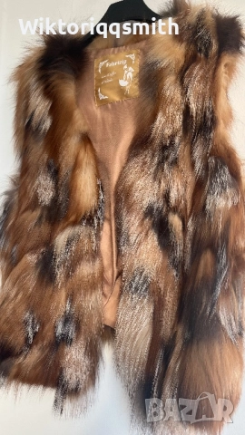 Елек естествен косъм лисица, снимка 3 - Елеци - 52789911