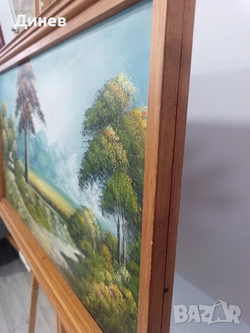 Големи маслени пейзажи (90x50 см) – Старинно излъчване!, снимка 14 - Декорация за дома - 53445361